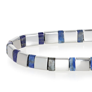 Bracciale Uomo Lapislazzuli e Acciaio - Rheon dettaglio