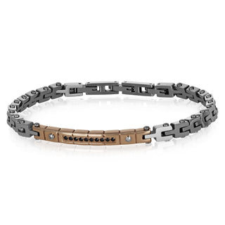 Bracciale stainless steel con strass - Draven