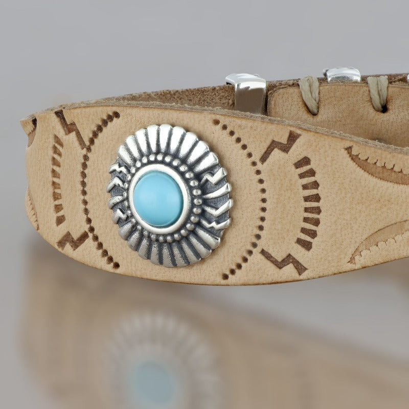 Bracciale Polsino Largo Unisex In Rame Placcato Argento - Gioiello Artigianale Ispirato Ai Nativi Americani, Regolabile